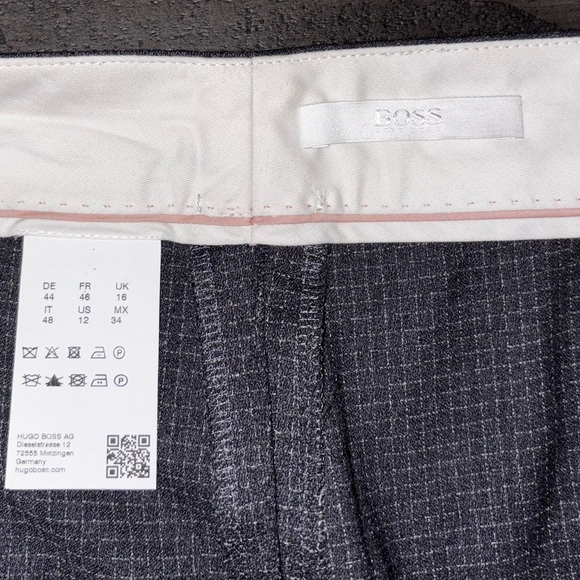 Boss Hugo Boss Jibena Women's Grey Wool Blazer/Pant Suit Size 12 Lined - Picture 6 of 16